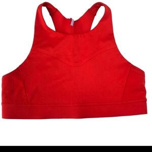Brooks Running Sports Bra Crop Top High Neck Bold Red 38E(DD)